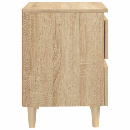 vidaXL Bed Cabinet | Sonoma Oak | Engineered Wood, Solid Pinewood | 40x35x50 cm 4
