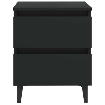 vidaXL Bed Cabinet | Black | Engineered wood, Metal | Standard | Bed Cabinet 3