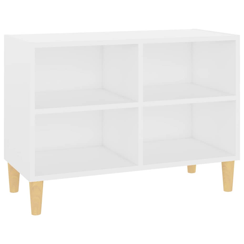 805923 vidaXL TV Cabinet with Solid Wood Legs White 69,5x30x50 cm 2