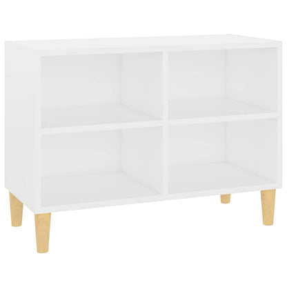 805923 vidaXL TV Cabinet with Solid Wood Legs White 69,5x30x50 cm 2