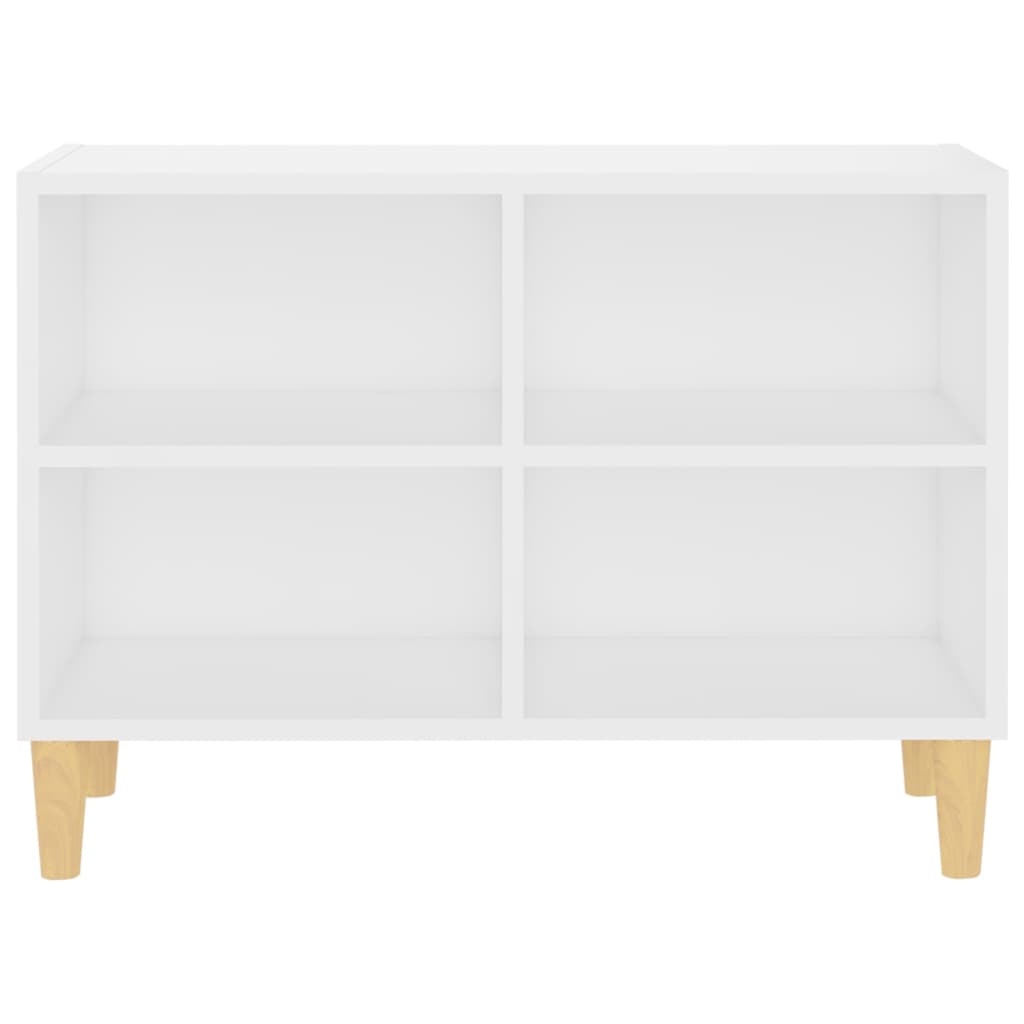 805923 vidaXL TV Cabinet with Solid Wood Legs White 69,5x30x50 cm 3