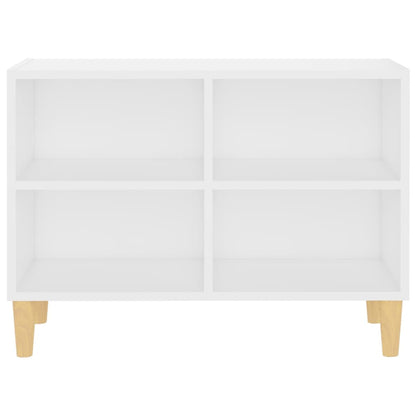 805923 vidaXL TV Cabinet with Solid Wood Legs White 69,5x30x50 cm 3