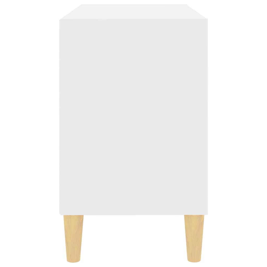 805923 vidaXL TV Cabinet with Solid Wood Legs White 69,5x30x50 cm 4
