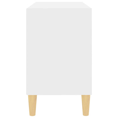 805923 vidaXL TV Cabinet with Solid Wood Legs White 69,5x30x50 cm 4