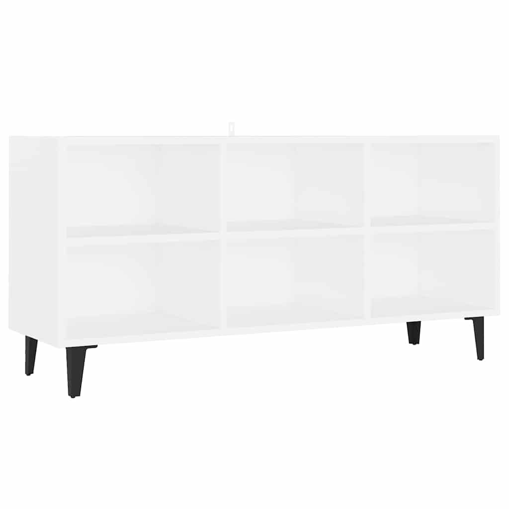 vidaXL TV Cabinet with Metal Legs White 103.5x30x50 cm 2