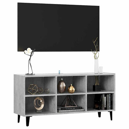 vidaXL TV Cabinet with Metal Legs Concrete Grey 103.5x30x50 cm 3