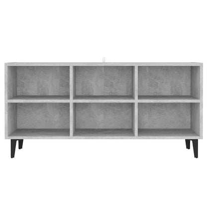 vidaXL TV Cabinet with Metal Legs Concrete Grey 103.5x30x50 cm 4