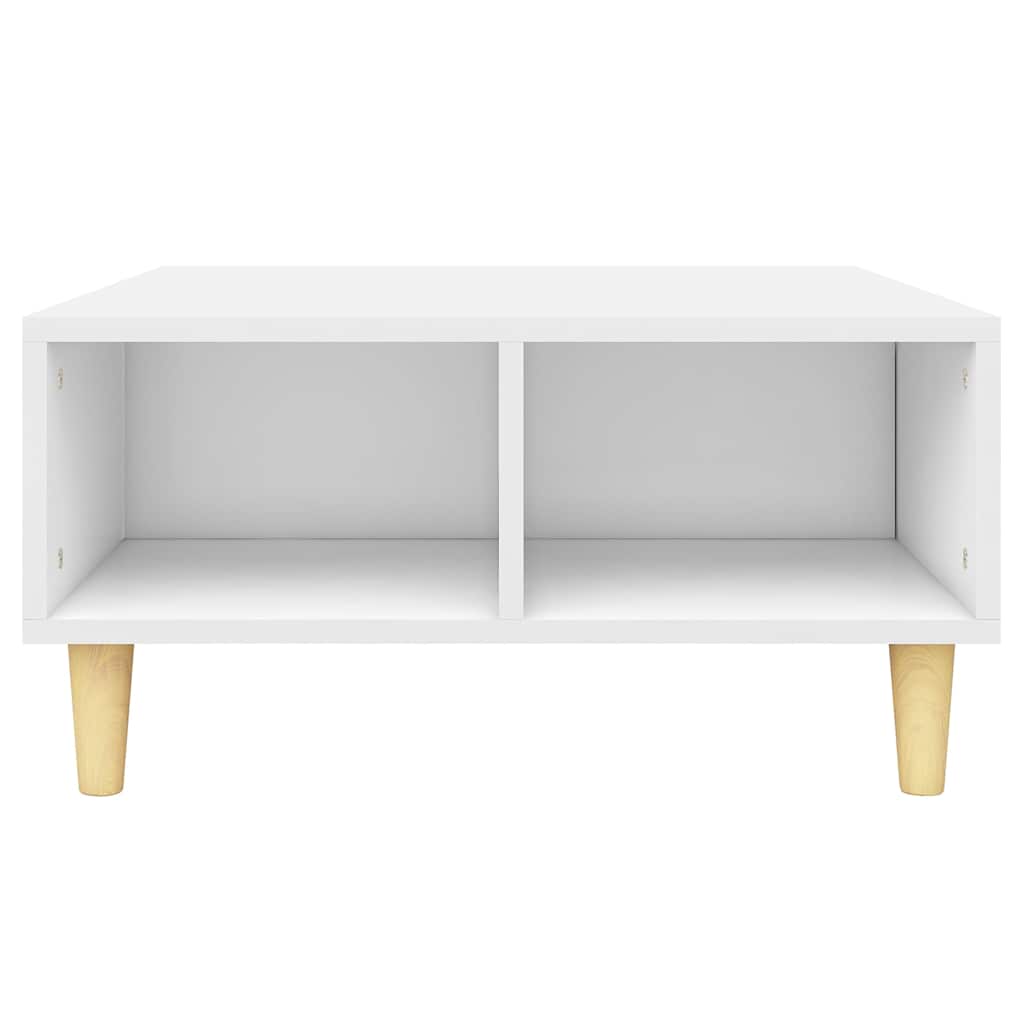 vidaXL Coffee Table | White | Engineered wood, Solid eucalyptus wood 4