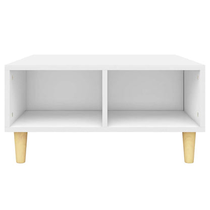 vidaXL Coffee Table | White | Engineered wood, Solid eucalyptus wood 4