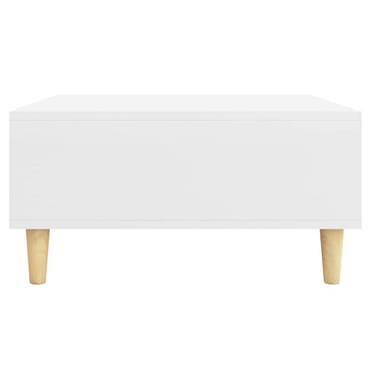 vidaXL Coffee Table | White | Engineered wood, Solid eucalyptus wood 5
