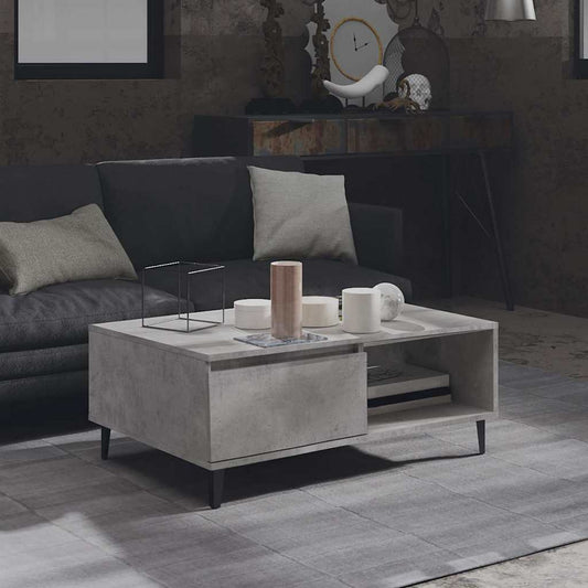 806008 vidaXL Coffee Table Concrete Grey 90x60x35 cm Engineered Wood 1