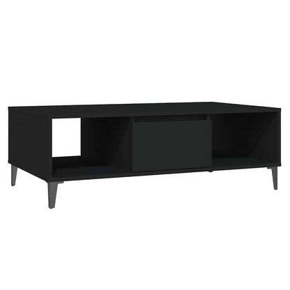 Coffee Table 103,5x60x35 cm Engineered Wood Black