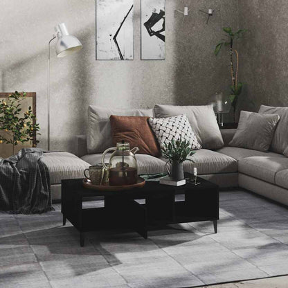 Coffee Table 103,5x60x35 cm Engineered Wood Black