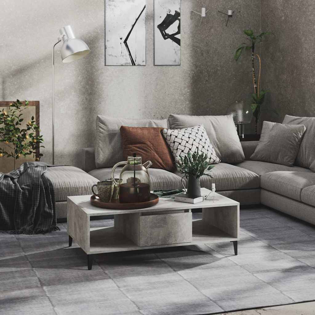 Coffee Table 103,5x60x35 cm Engineered Wood Concrete grey