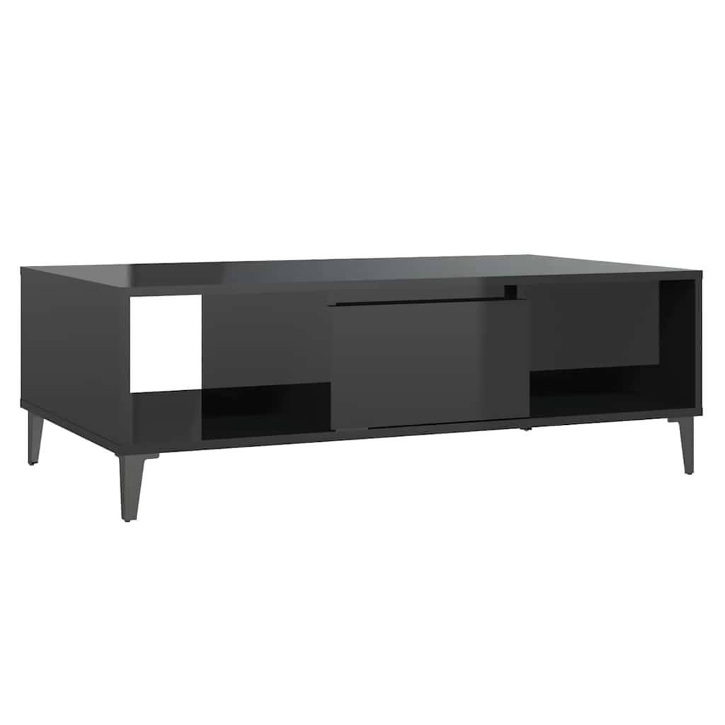 Coffee Table 103,5x60x35 cm Engineered Wood High gloss black