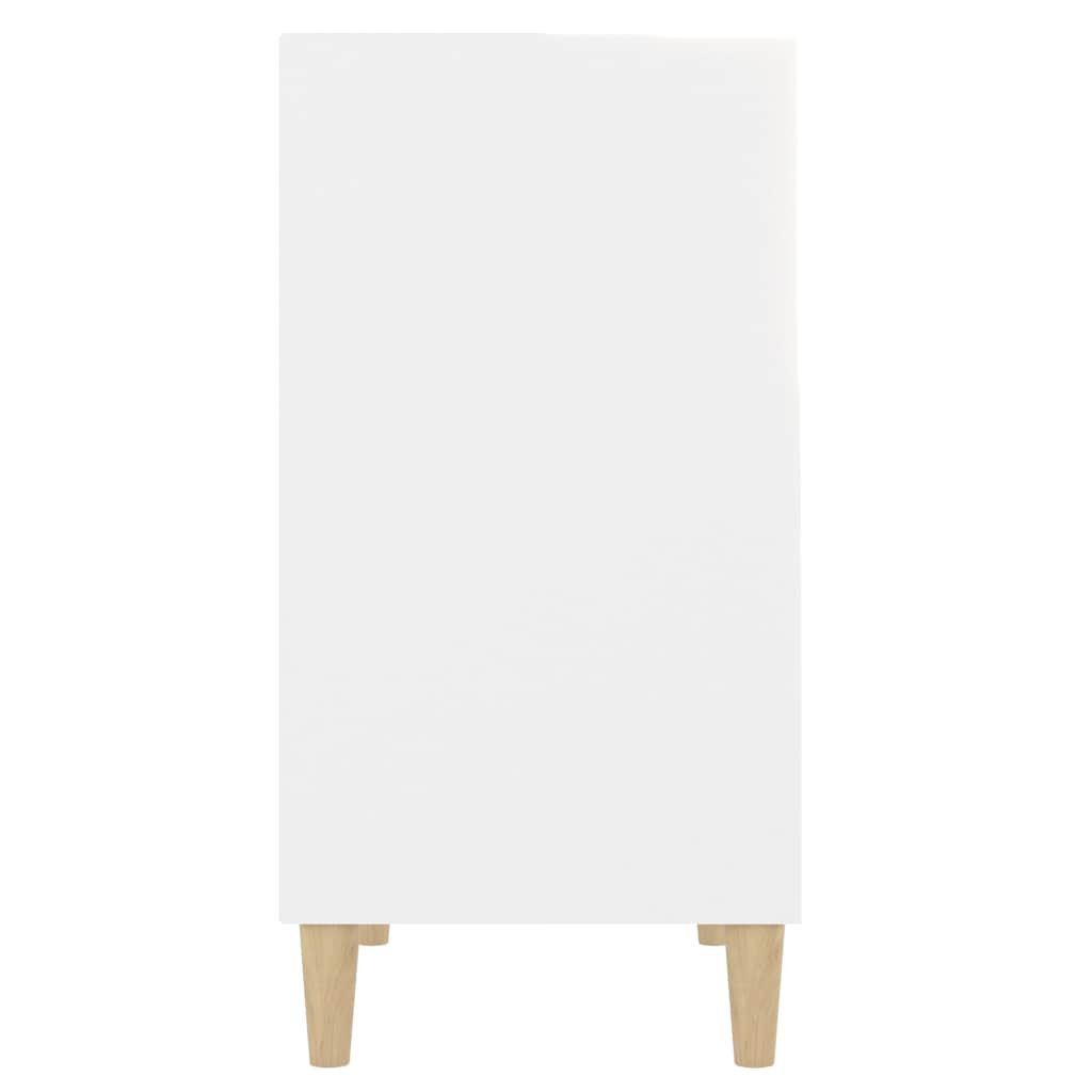vidaXL Sideboard | White | Engineered wood, Solid eucalyptus wood | Standard 5
