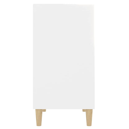 vidaXL Sideboard | White | Engineered wood, Solid eucalyptus wood | Standard 5