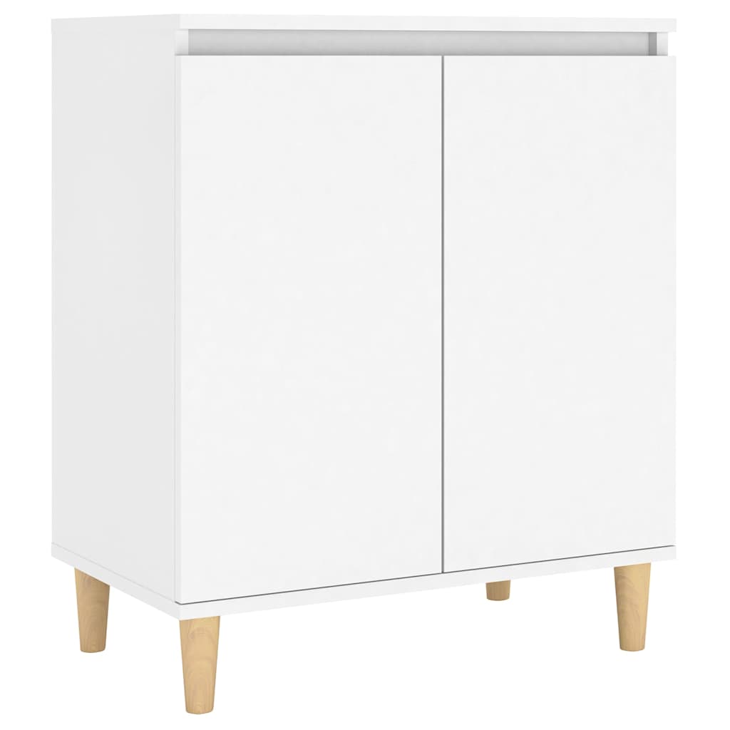 vidaXL Sideboard | White | Engineered wood, MDF, Solid eucalyptus wood 2