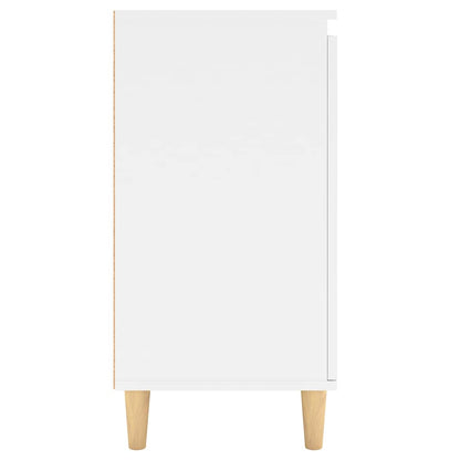 vidaXL Sideboard | White | Engineered wood, MDF, Solid eucalyptus wood 6