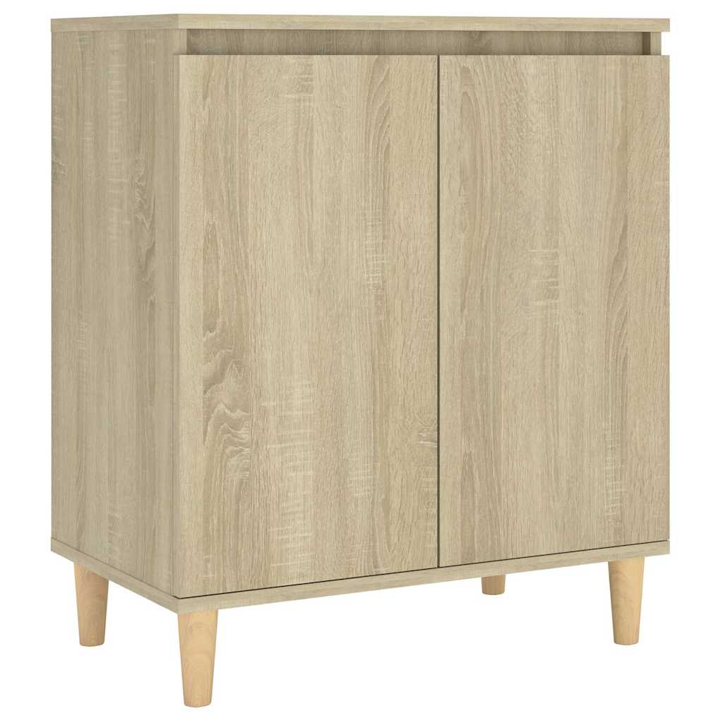 vidaXL Sideboard | Sonoma oak | Engineered wood, MDF, solid eucalyptus wood 2