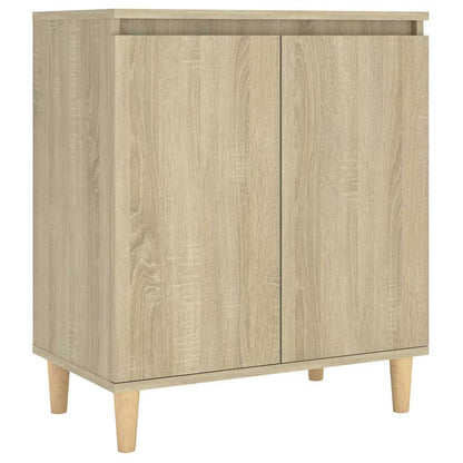 vidaXL Sideboard | Sonoma oak | Engineered wood, MDF, solid eucalyptus wood 2