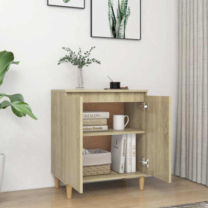 vidaXL Sideboard | Sonoma oak | Engineered wood, MDF, solid eucalyptus wood 3