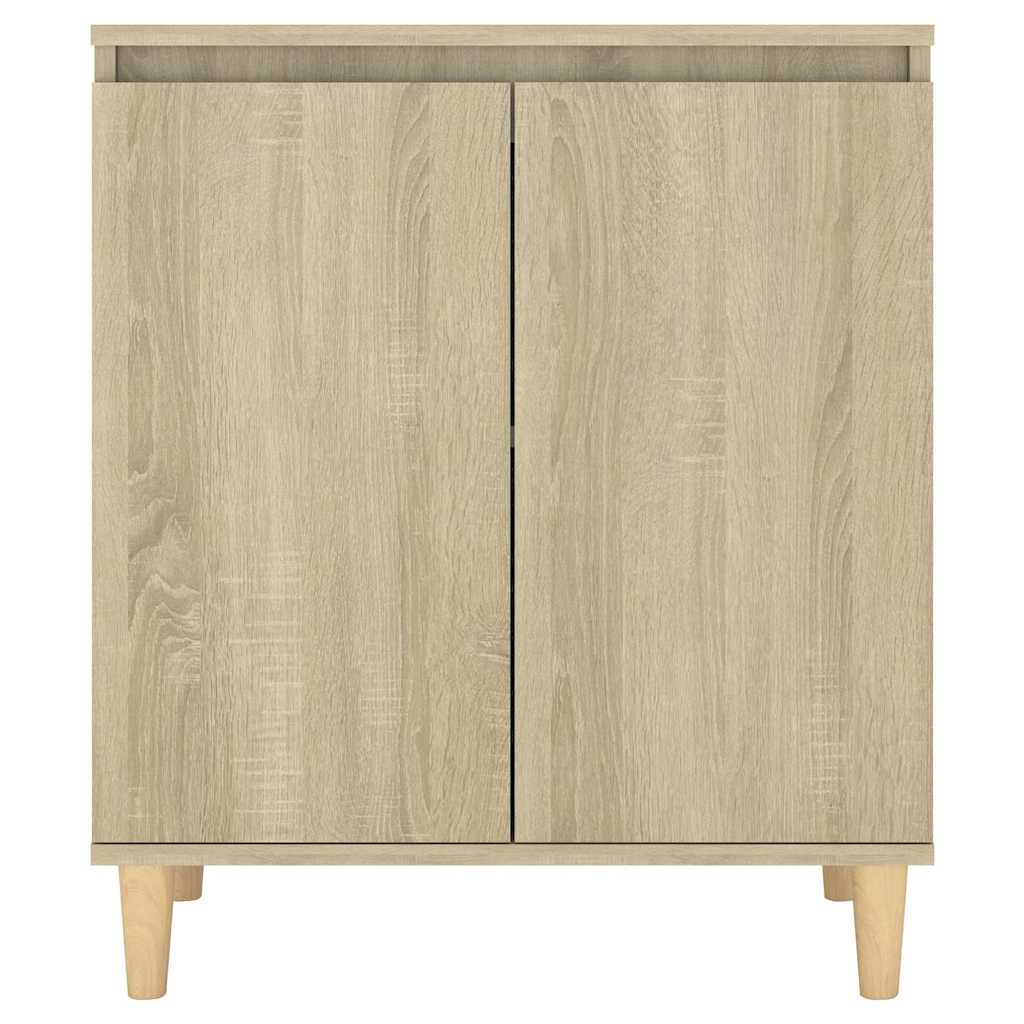 vidaXL Sideboard | Sonoma oak | Engineered wood, MDF, solid eucalyptus wood 5