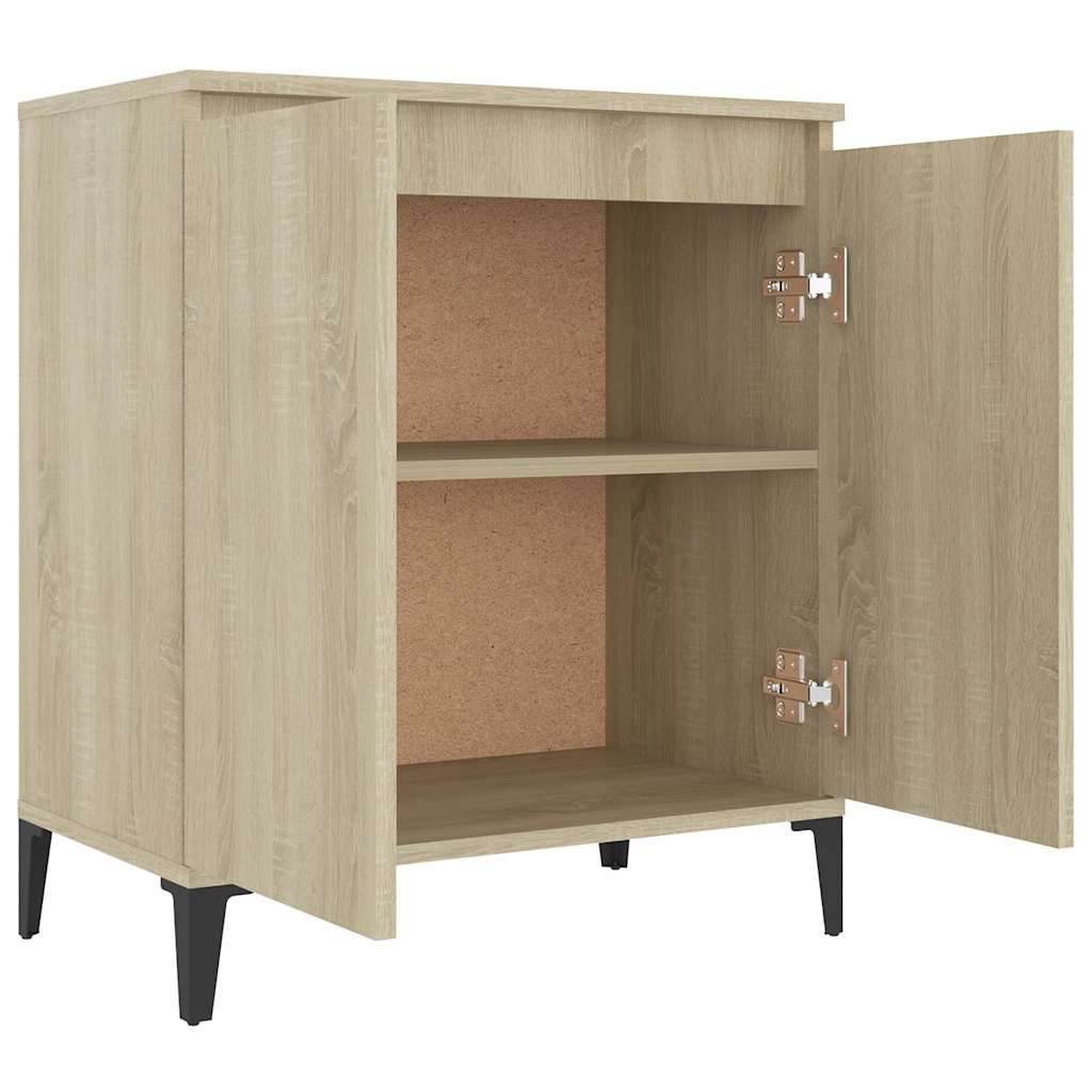 vidaXL Sideboard | Sonoma Oak | Engineered Wood, Metal | Medium | Sideboard 4