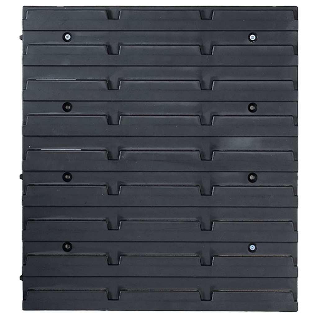 150806 vidaXL 96 Piece Storage Bin Kit with Wall Panels Red and Black 4