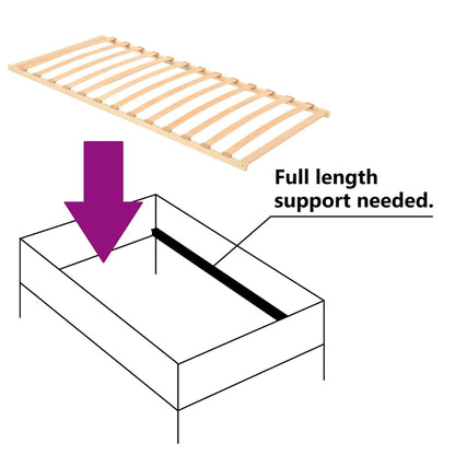 vidaXL Slatted Bed without Mattress Base with 13 Slats 90x200cm 6