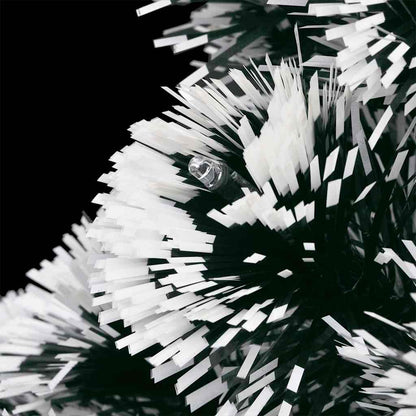 vidaXL Pre-lit Christmas Tree Green and White 150 cm Fibre Optic 5
