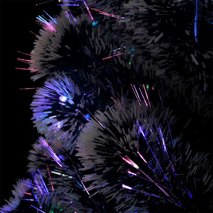 vidaXL Pre-lit Christmas Tree Green and White 150 cm Fibre Optic 6