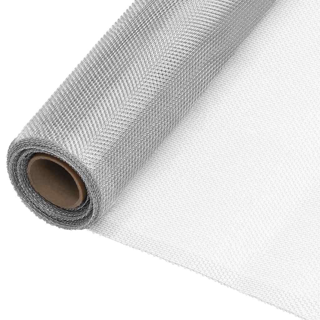 vidaXL Mesh Screen Aluminium 112x2000 cm Silver 1