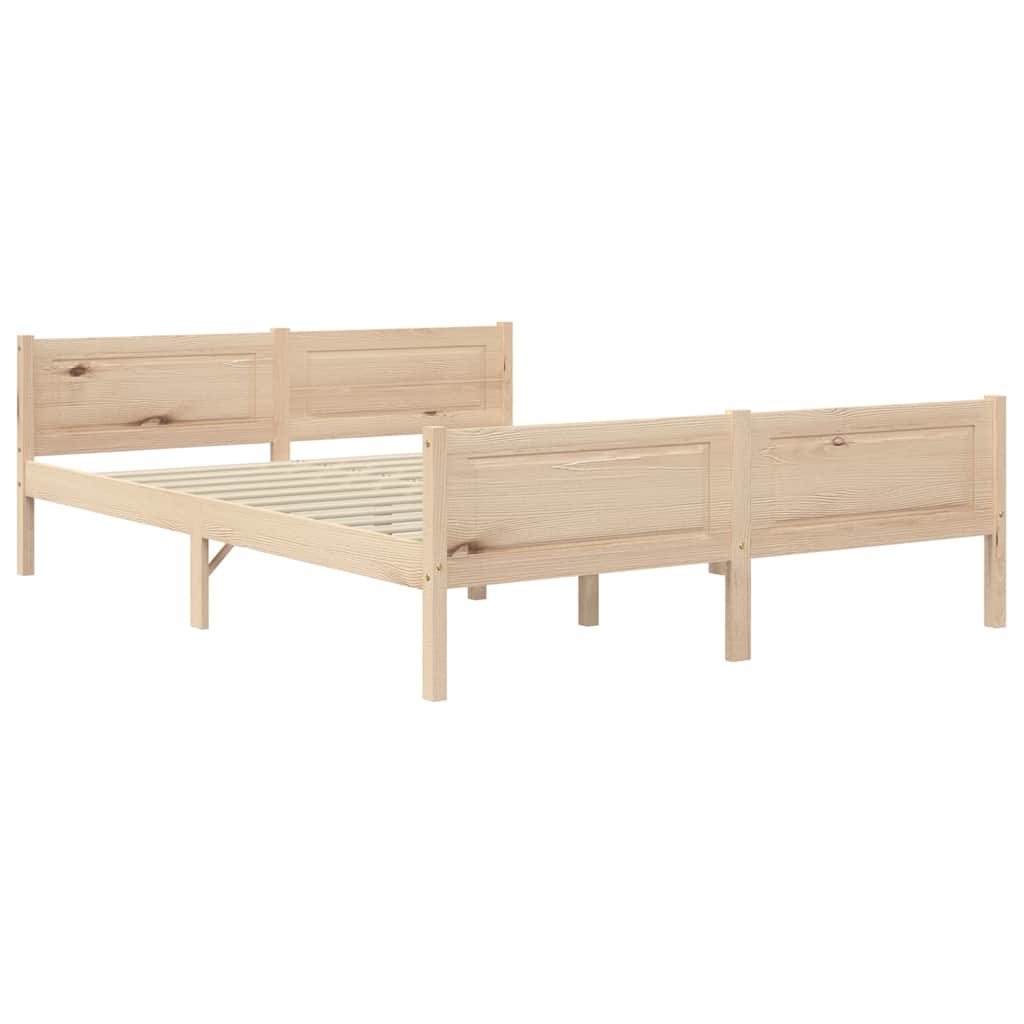 vidaXL Bed Frame without Mattress Solid Pinewood 120x200 cm 2