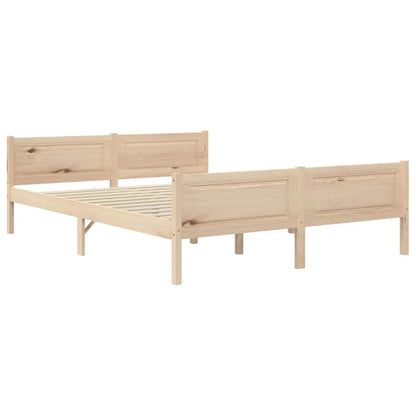 vidaXL Bed Frame without Mattress Solid Pinewood 120x200 cm 2