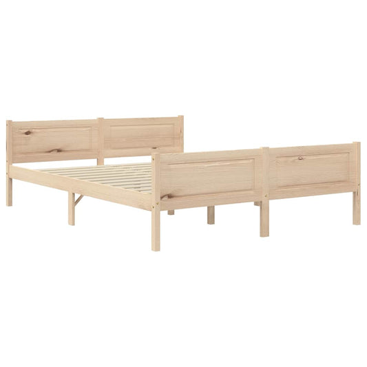 vidaXL Bed Frame without Mattress Solid Pinewood 120x200 cm 2
