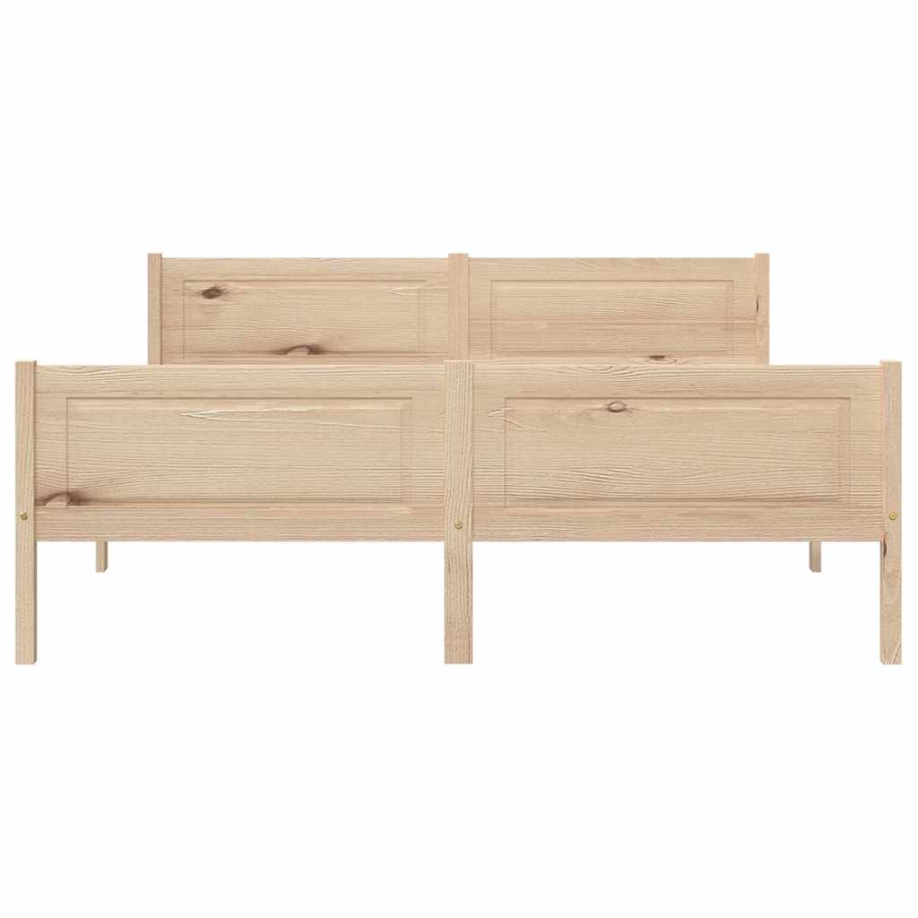 vidaXL Bed Frame without Mattress Solid Pinewood 120x200 cm 3