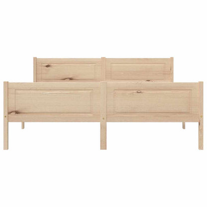 vidaXL Bed Frame without Mattress Solid Pinewood 120x200 cm 3