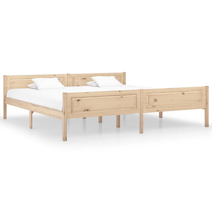 vidaXL Bed Frame without Mattress Solid Pinewood 200x200 cm 1