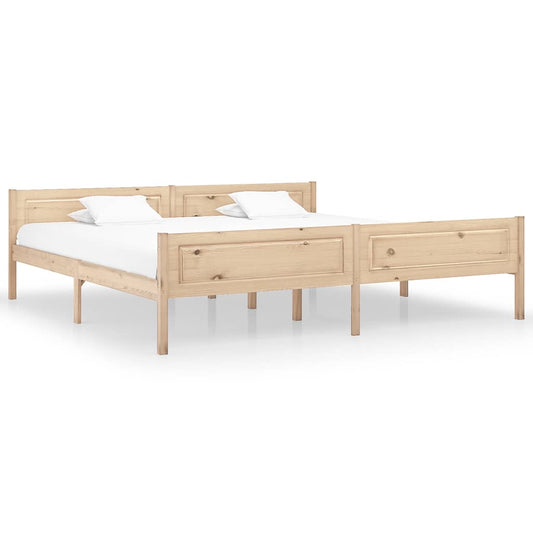 vidaXL Bed Frame without Mattress Solid Pinewood 200x200 cm 1