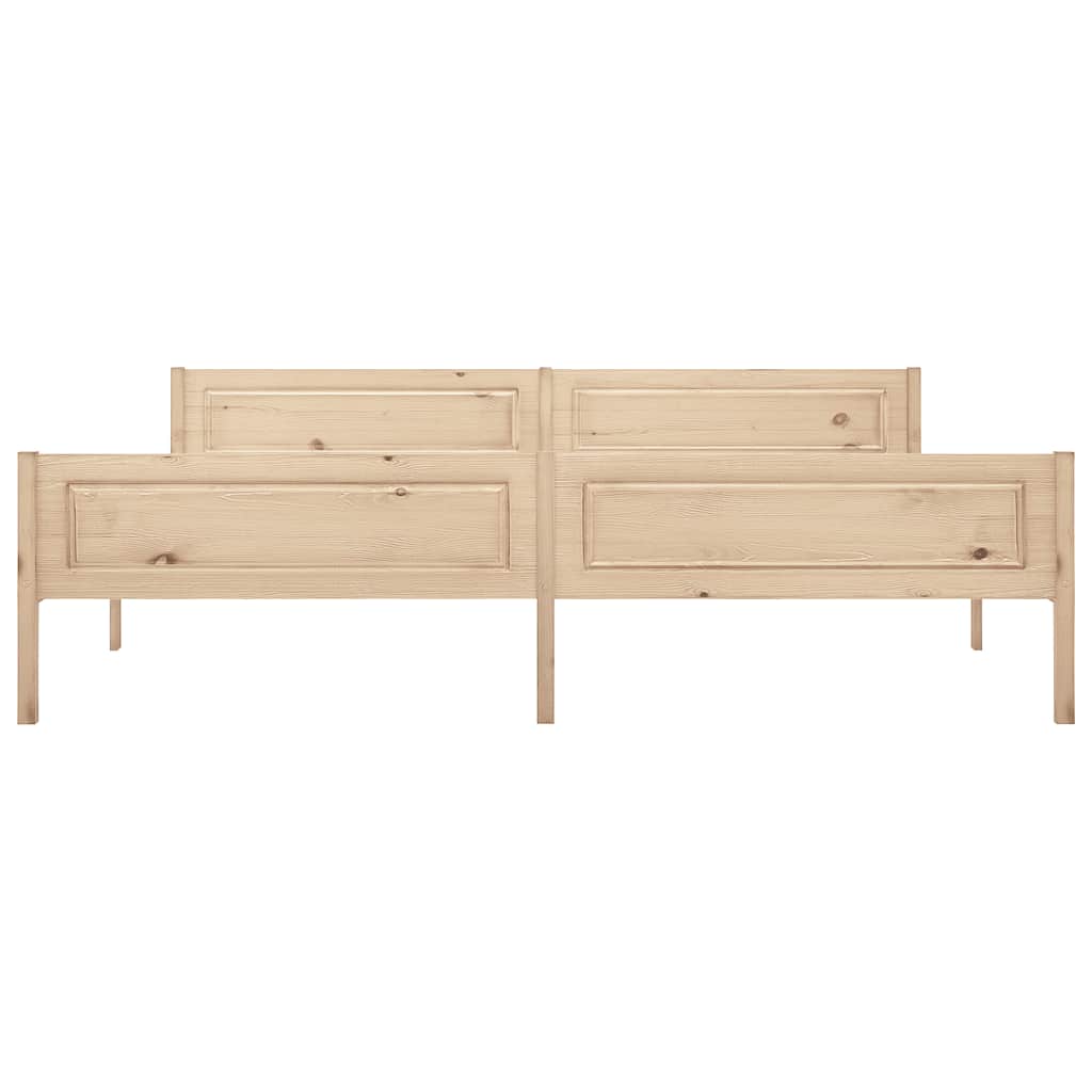 vidaXL Bed Frame without Mattress Solid Pinewood 200x200 cm 3