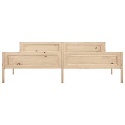 vidaXL Bed Frame without Mattress Solid Pinewood 200x200 cm 3