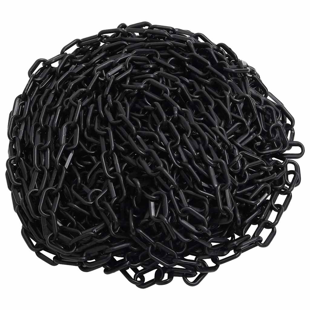 vidaXL Warning Chain Black 100 m Ø4 mm Plastic 1
