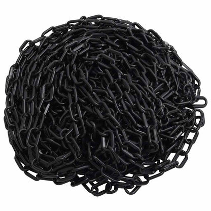 vidaXL Warning Chain Black 100 m Ø4 mm Plastic 1