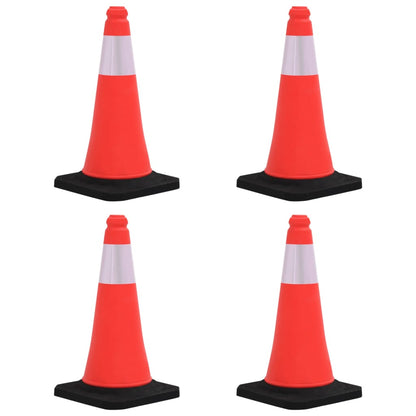 vidaXL Reflective Traffic Cones with Heavy Bases 4 pcs 50 cm 1