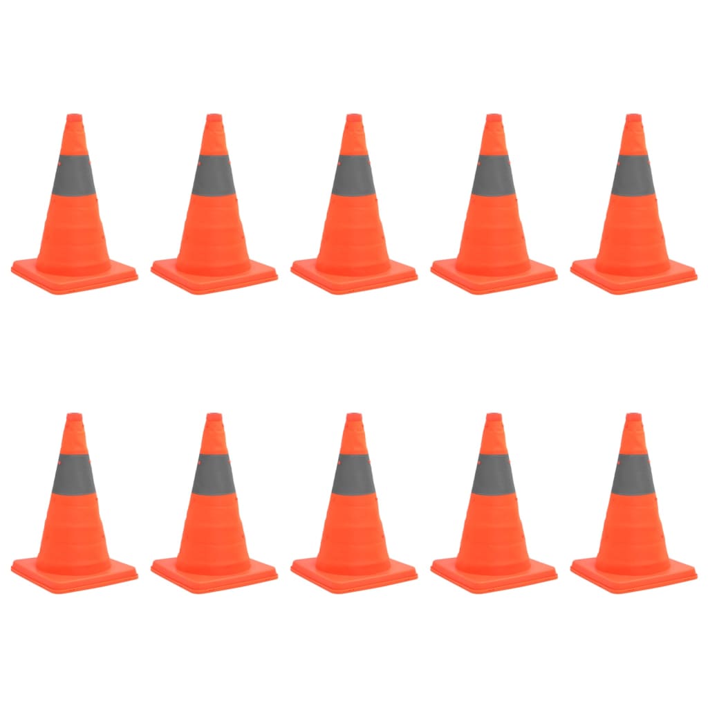 vidaXL Pop-up Traffic Cones 10 pcs 42 cm 1