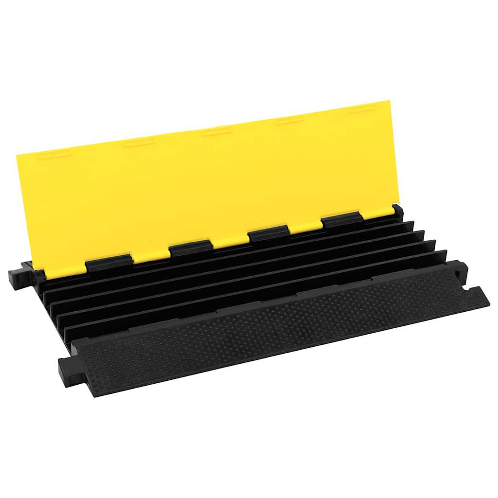 vidaXL Cable Protector Ramp with 5 Channels 90 cm Rubber 4