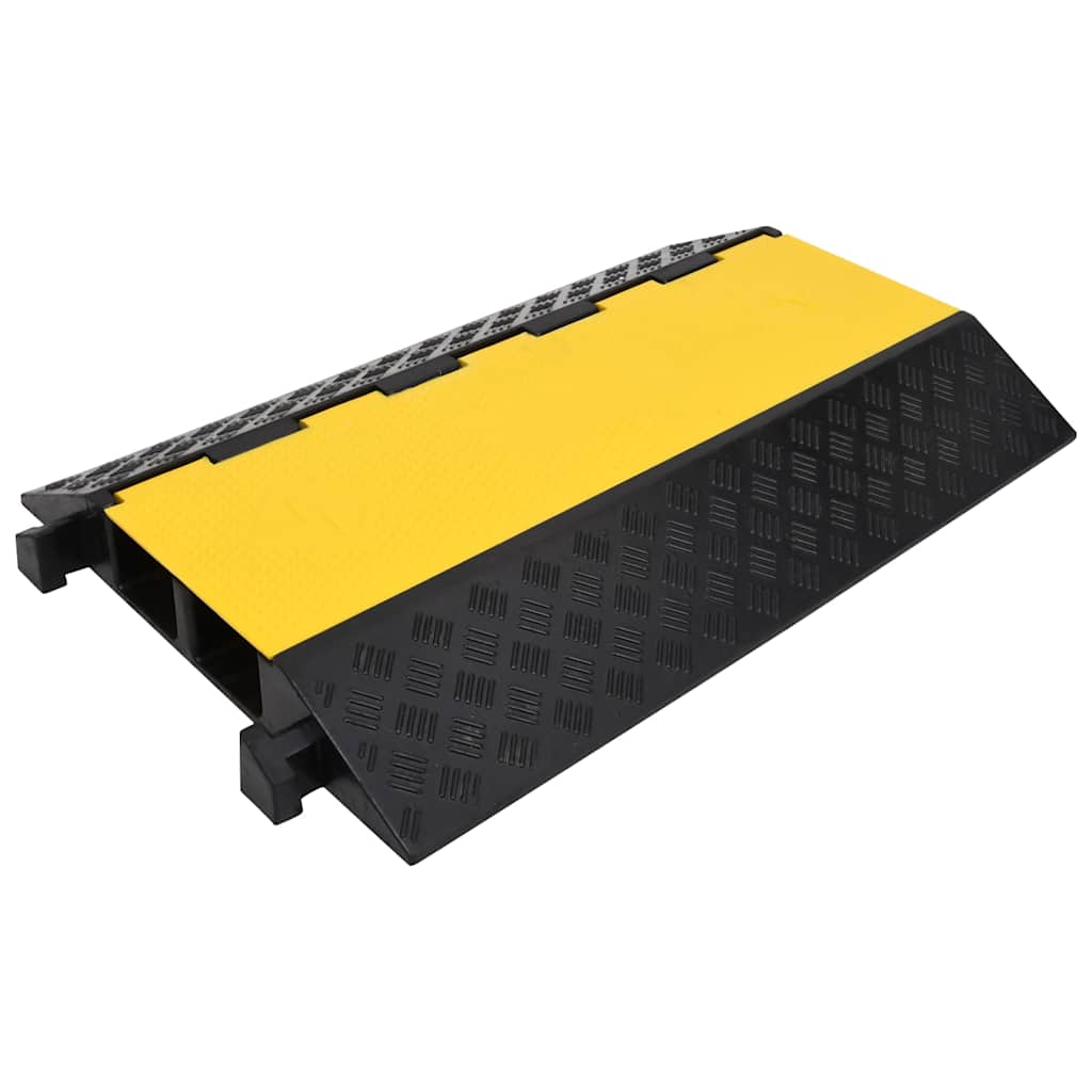 150966 vidaXL Cable Protector Ramp with 2 Channels 90 cm Rubber 1