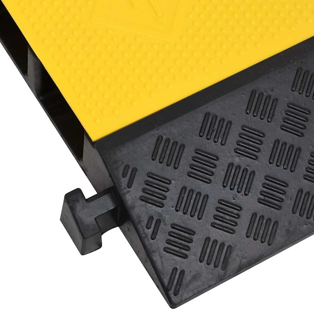 150966 vidaXL Cable Protector Ramp with 2 Channels 90 cm Rubber 5