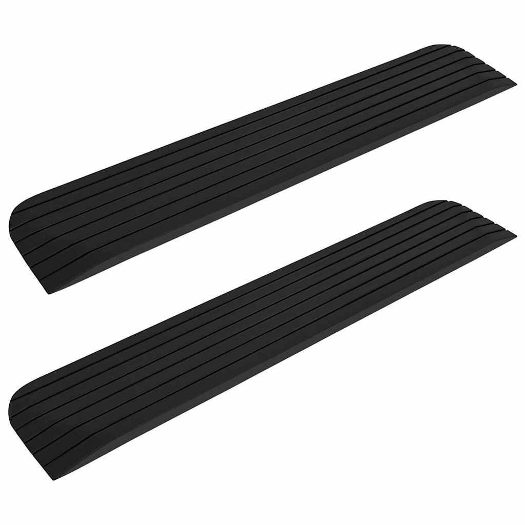 vidaXL Threshold Ramps 2 pcs 110x21x2.5 cm Rubber 1